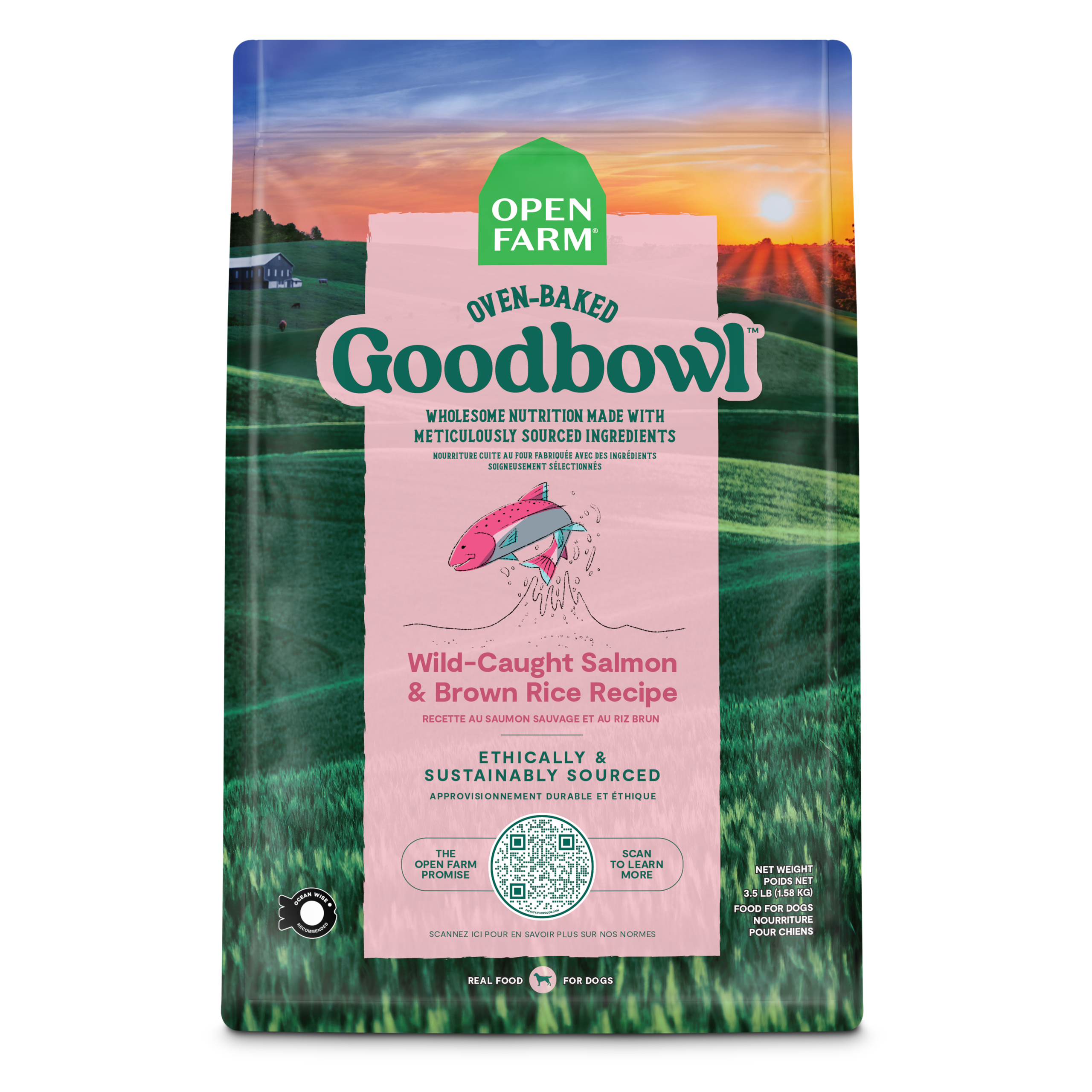 Open Farm GoodBowl Salmon & Brown Rice for Dogs 3.5lb Lilly's Natural